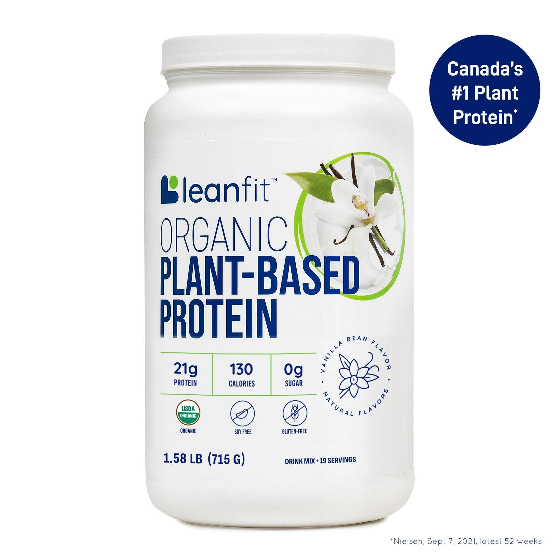 LEANFIT Organic Plant-Based Protein 715 g Vanille